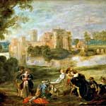 картина рубенса «Пейзаж с замком»